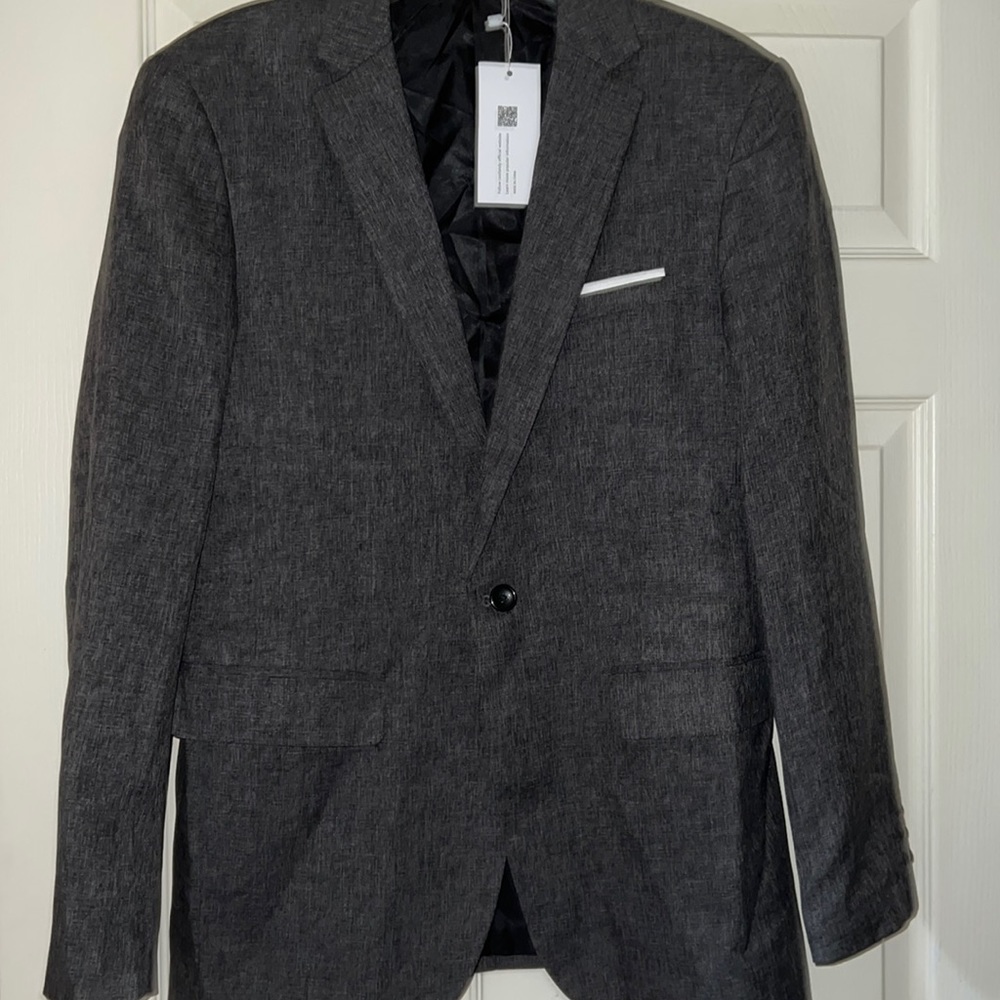 Coofandy Charcoal Gray 1 Button Blazer Sport Jacket